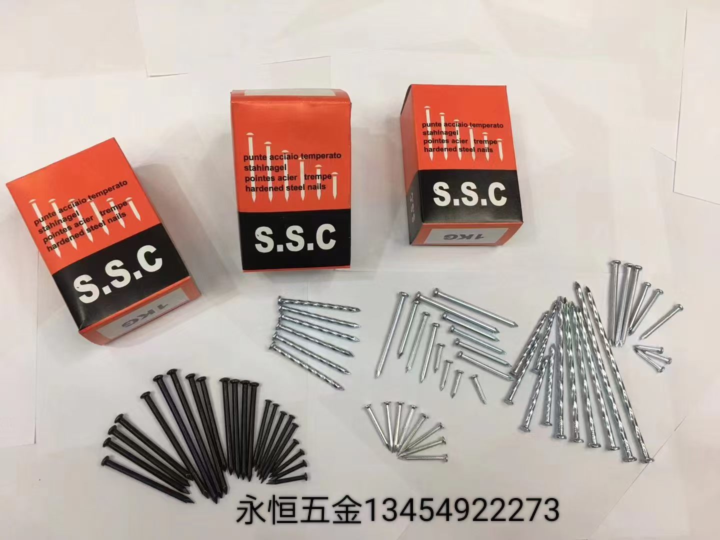 Nails, fixed cement nails, steel nails, threaded cement nails, silver cement nails detail image 5