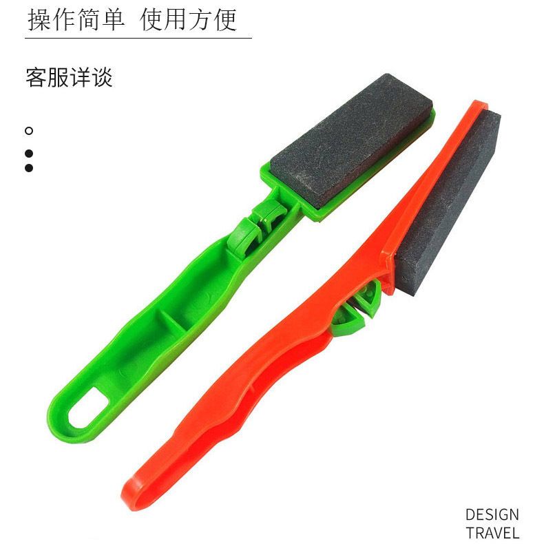 Products at the street stall exhibition and sales fair: Large knife sharpener brushes with cutting edges, knife sharpeners, and whetstones detail image 5