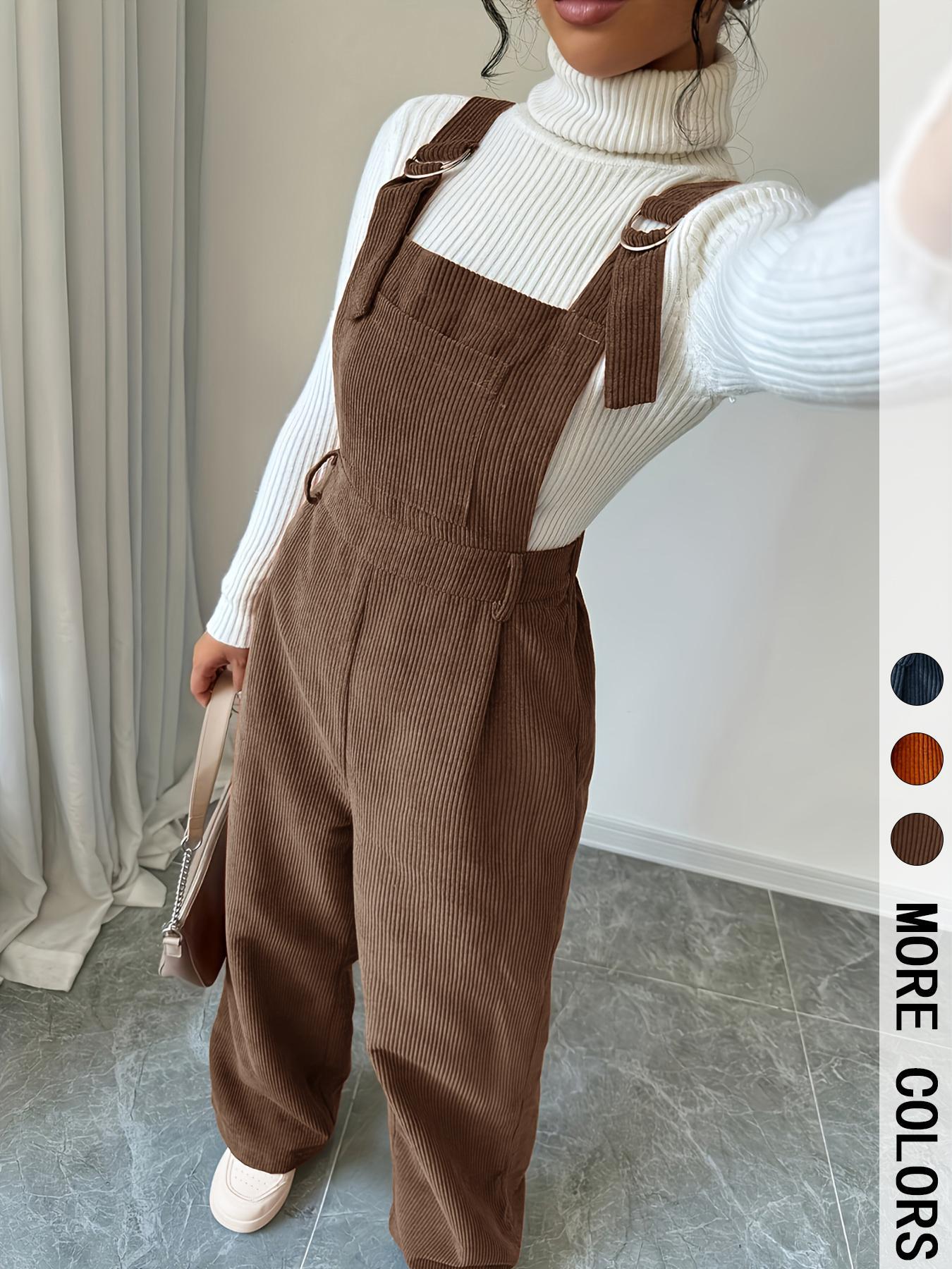 Amazon AliExpress 2026 New corduroy overalls for women, loose straight-leg trousers Amazon AliExpress 2026 New corduroy overalls for women, loose straight-leg trousers