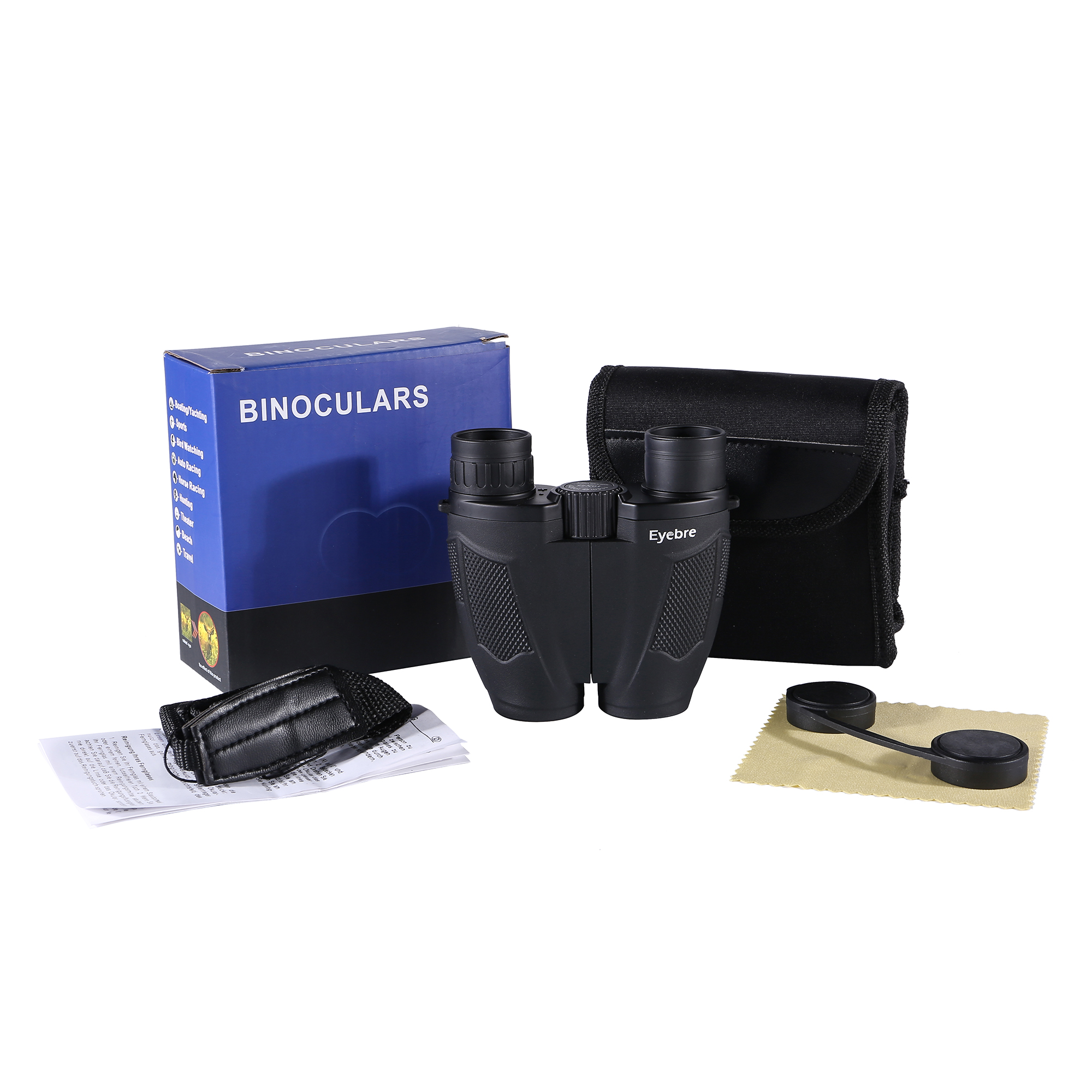 LD110 pequeño paul telescopio 10x 25mm ABS antideslizante cuerpo volante con enfoque hd portátil observación turismo binoculares Item Picture