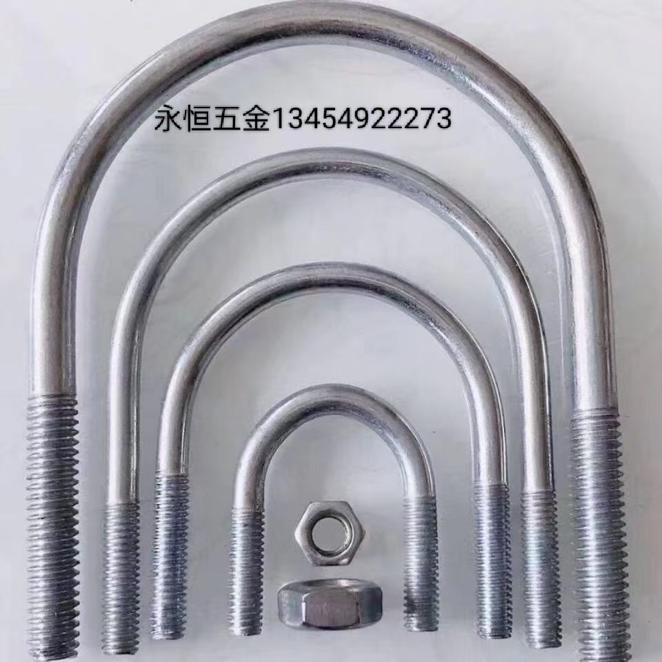 The hexagonal extended nut of the threaded bolt has internal explosion and expansion details Picture