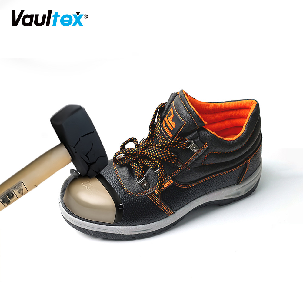 Vaultex men's all-season shoes, anti-crush and anti-puncture mid-top protective steel toe shoes, work safety shoes, men's wear-resistant and anti-puncture VAULTEX safety shoes, men's anti-slip work shoes, anti-crush and anti-puncture lightweight steel plate steel detail image 3