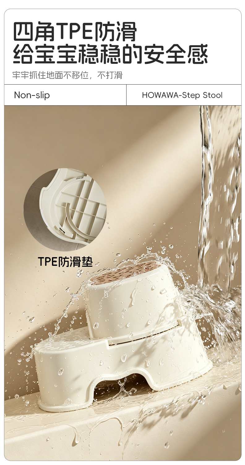 【OSEO】26Q3#H8801儿童卡通凳多功能塑料小凳适用婴幼儿站立辅助座椅阶梯式台阶详情6