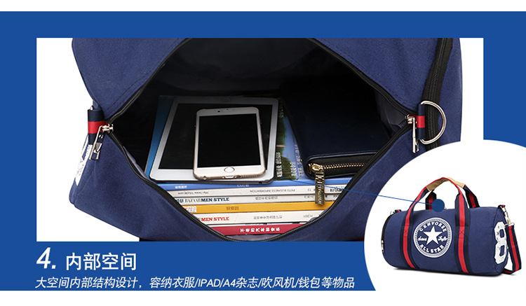 Multi-functional sports bags, fitness bags, single-shoulder women's travel bags, gym men's shoe bags, yoga bags, storage bags, luggage bags detail image 8