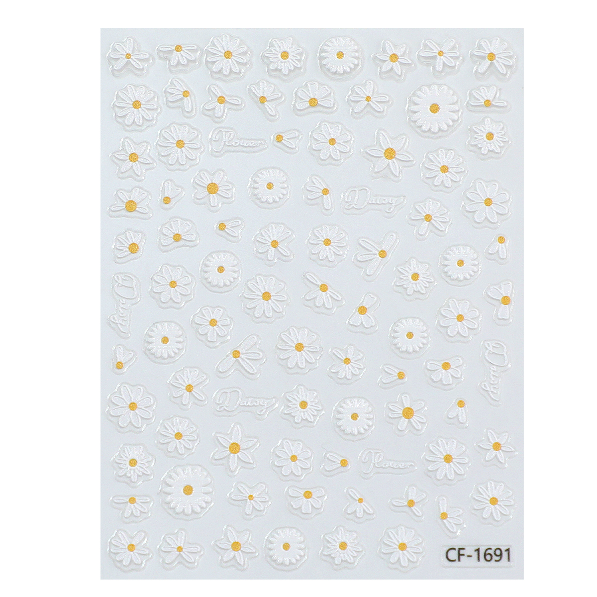 Primavera verano fresco tridimensional pintado a mano relieves pegatinas de uñas pequeñas margaritas adhesivo de espalda flores polivalentes decoración de uñas apliques Item Picture