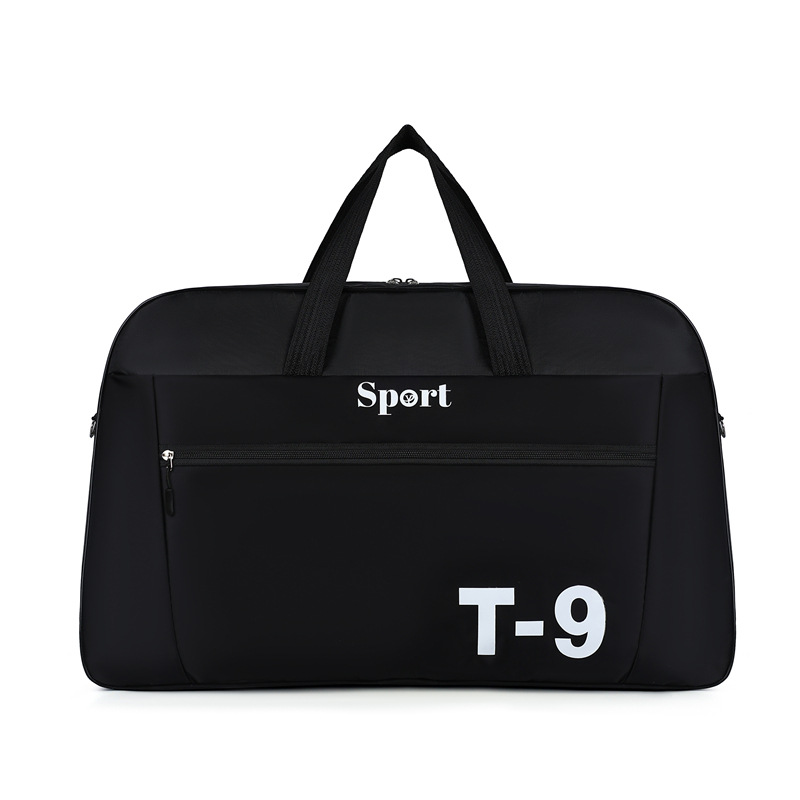 Large-capacity Oxford cloth short travel bag, thickened and durable business trip luggage bag, simple and casual swimming and fitness bag, men's storage bag Specification image