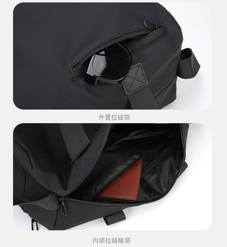 Sports and fitness bags, large-capacity dry-wet separated swimming bags, short-distance business trip luggage bags, hand-held travel bags detail image 13