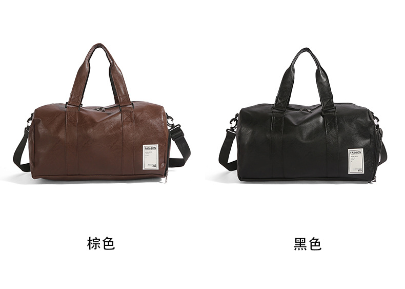 PU leather short-distance hand-held travel bags, luggage bags, sports bags, travel bags, large-capacity waterproof luggage bags detail image 7