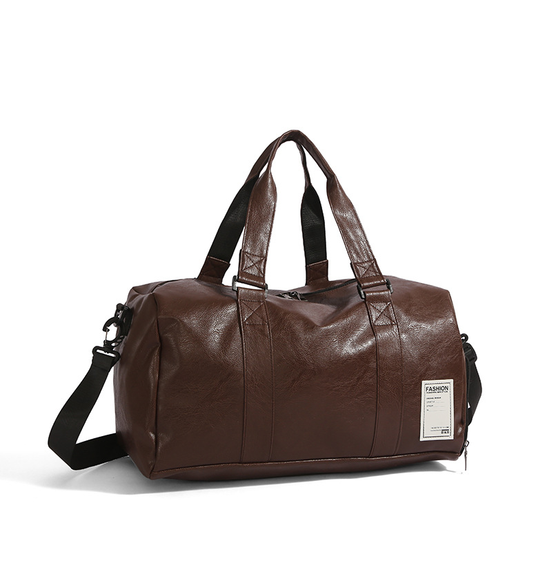 PU leather short-distance hand-held travel bags, luggage bags, sports bags, travel bags, large-capacity waterproof luggage bags detail image 9