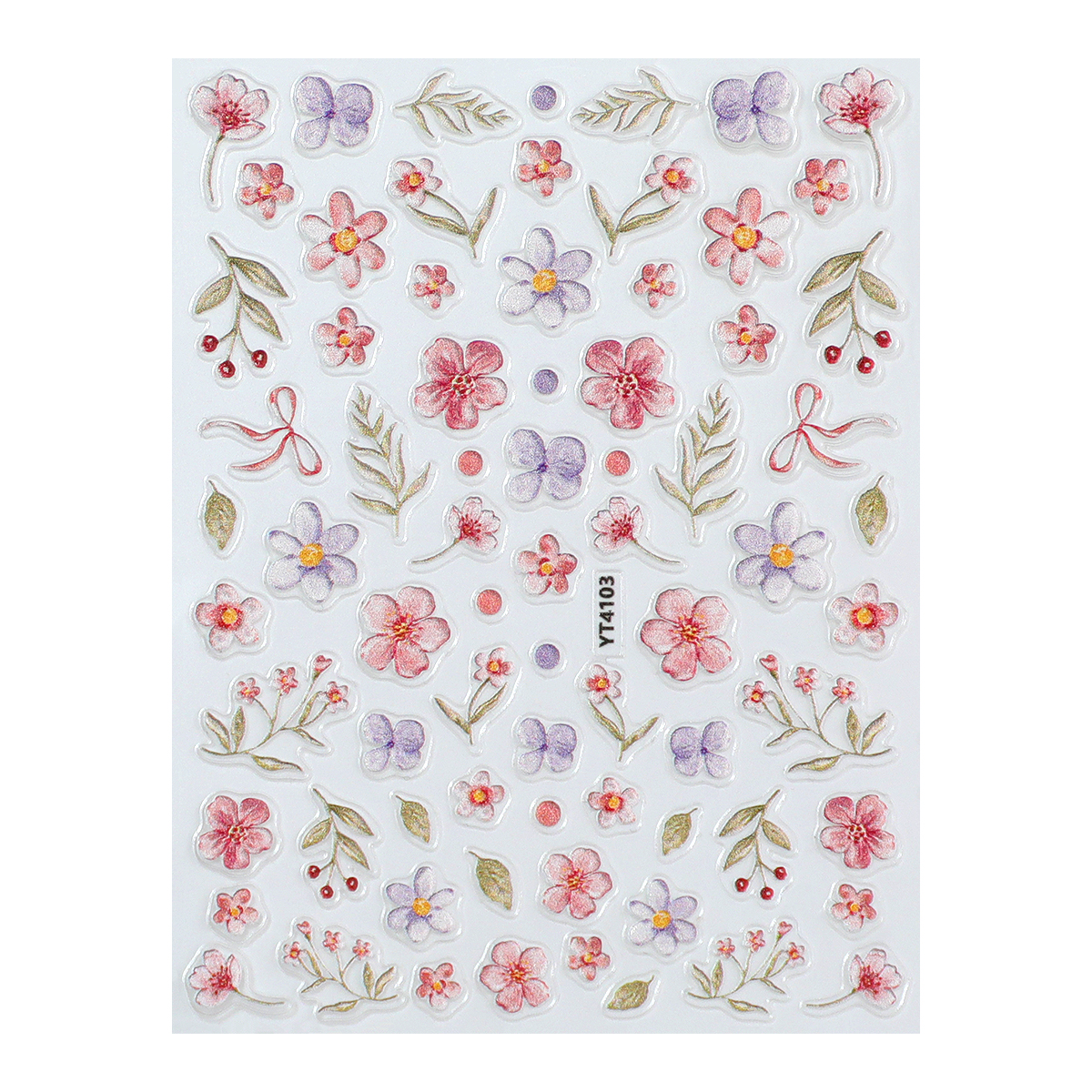 Nueva flor 3d nails pegatinas colección de moda de hadas flores hierba dedo pegatinas decoración de uñas pegatinas Item Picture