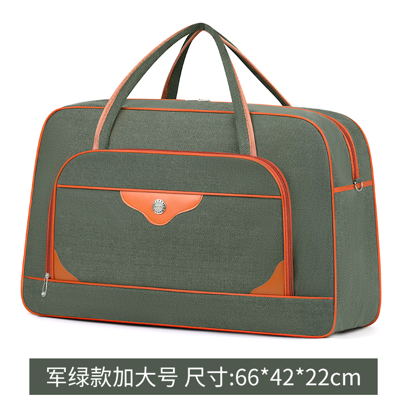 Encrypted canvas travel bag, large capacity, high-end feel, hand-held shoulder bag, long and short distance luggage bag for men and women in foreign trade, storage bag