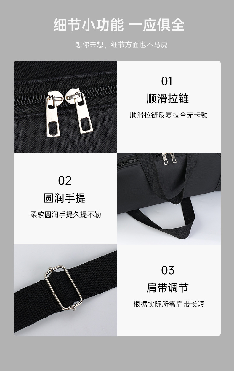 Large-capacity Oxford cloth short travel bag, thickened and durable business trip luggage bag, simple and casual swimming and fitness bag, men's storage bag detail image 5