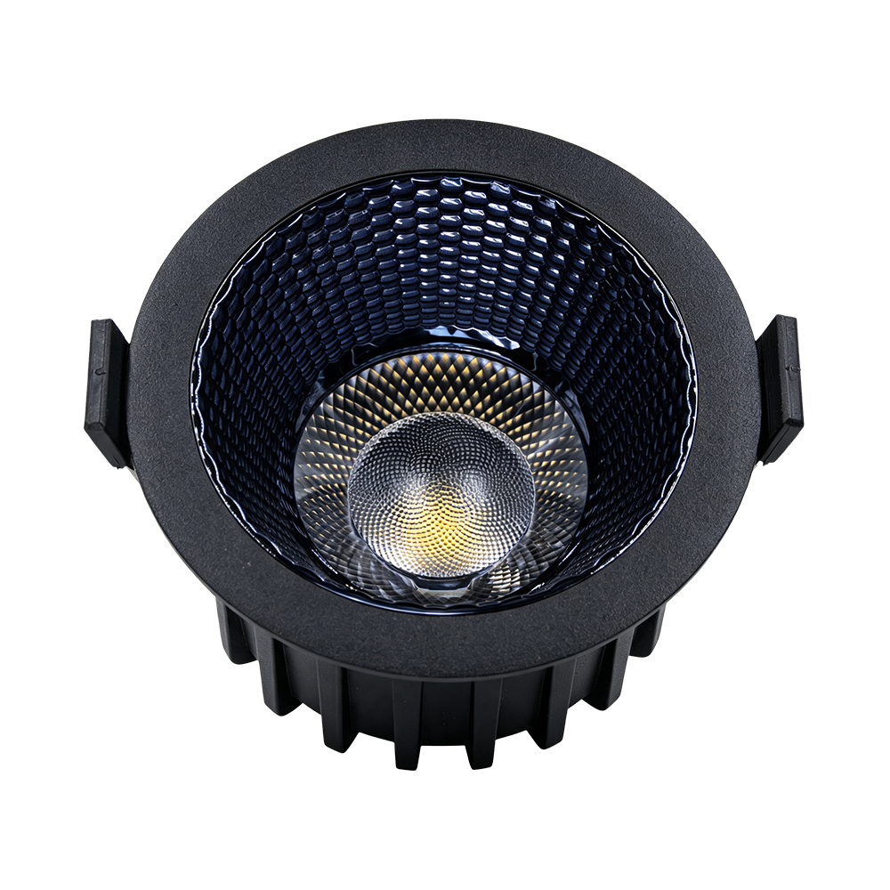 Black honeycomb texture embedded LED downlight ceiling light anti-glare energy-saving lighting fixture