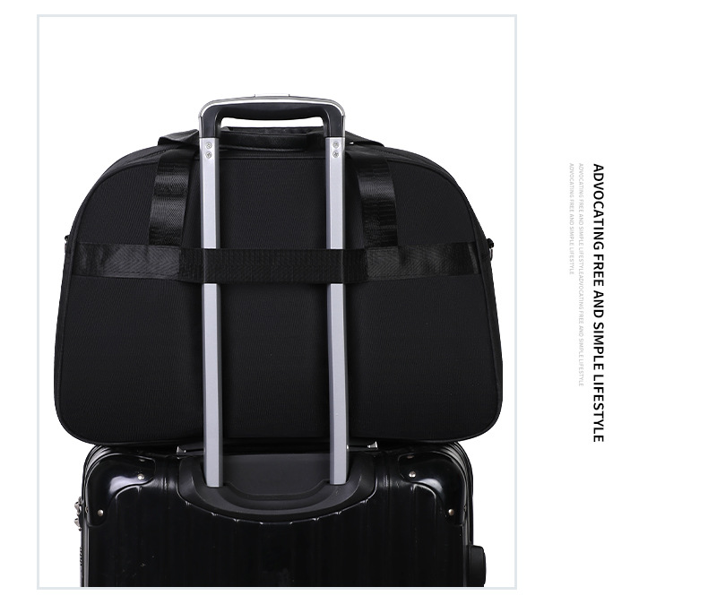 Large-capacity high-end travel bag, casual portable handbag, waterproof, lightweight and wear-resistant, short-distance luggage bag, storage bag detail image 12