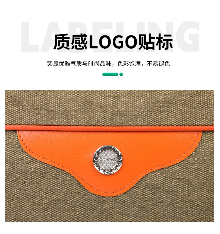 Encrypted canvas travel bag, large capacity, high-end feel, hand-held shoulder bag, long and short distance luggage bag for men and women in foreign trade, storage bag detail image 13