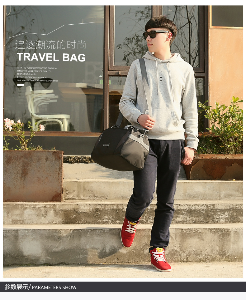 Short-distance hand-held travel bags, single-shoulder luggage bags for men and women, travel bags, fitness bags, sports bags, yoga bags, storage bags detail image 1