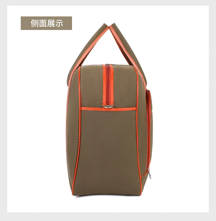 Encrypted canvas travel bag, large capacity, high-end feel, hand-held shoulder bag, long and short distance luggage bag for men and women in foreign trade, storage bag detail image 8