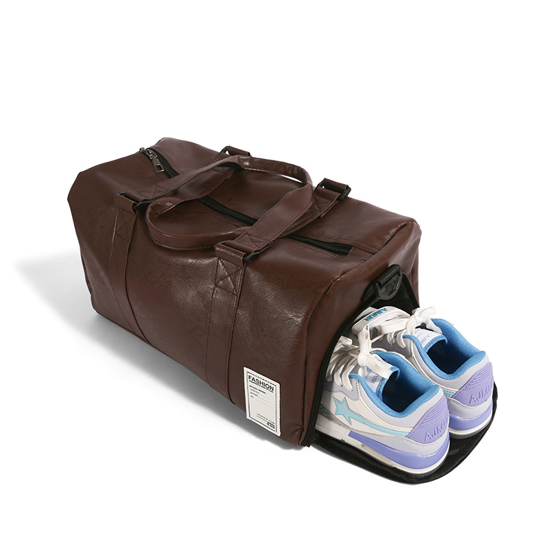 PU leather short-distance hand-held travel bags, luggage bags, sports bags, travel bags, large-capacity waterproof luggage bags detail image 6
