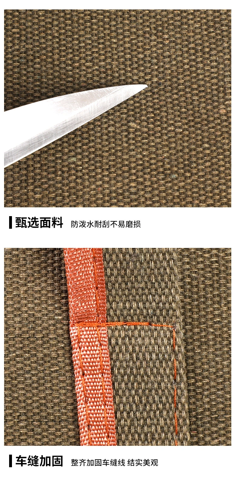Encrypted canvas travel bag, large capacity, high-end feel, hand-held shoulder bag, long and short distance luggage bag for men and women in foreign trade, storage bag detail image 7