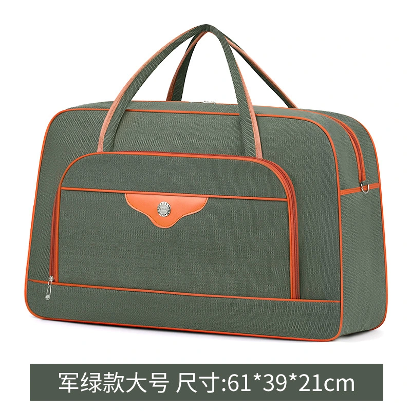 Encrypted canvas travel bag, large capacity, high-end feel, hand-held shoulder bag, long and short distance luggage bag for men and women in foreign trade, storage bag detail image 4