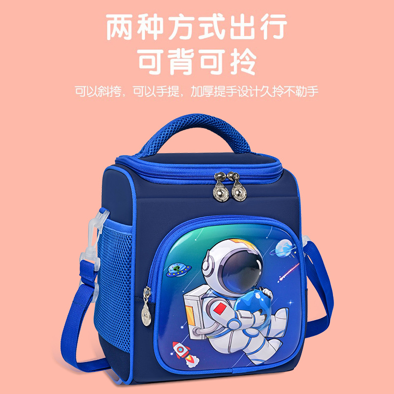 Children's bento bags, large-capacity lunch bags, bento bags, office workers' lunch boxes, handbags, foreign trade primary school student meal bags detail image 1