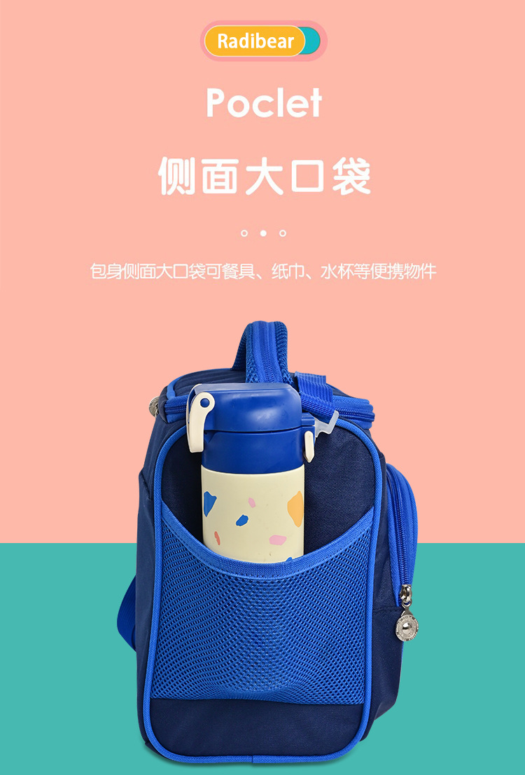 Children's bento bags, large-capacity lunch bags, bento bags, office workers' lunch boxes, handbags, foreign trade primary school student meal bags detail image 6