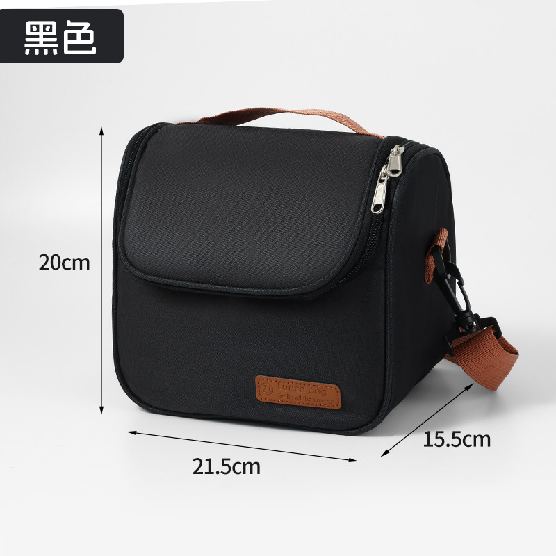 Large-capacity hand-held lunch bag, thickened aluminum foil long-lasting cold preservation lunch bag, crossbody lunch box, insulated bag details Picture