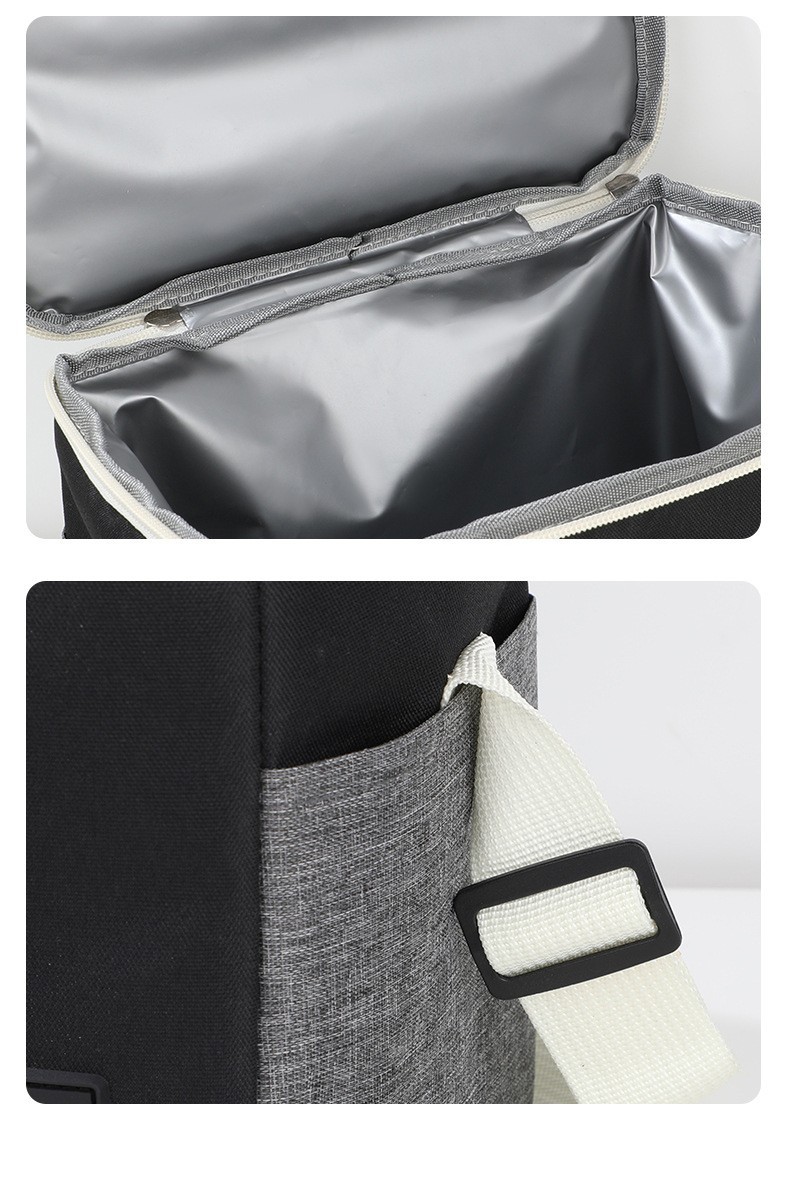 Best-selling color-blocking ice packs, crossbody insulated bags, outdoor camping food preservation and ice preservation bento bags, thick lunch box bags detail image 16