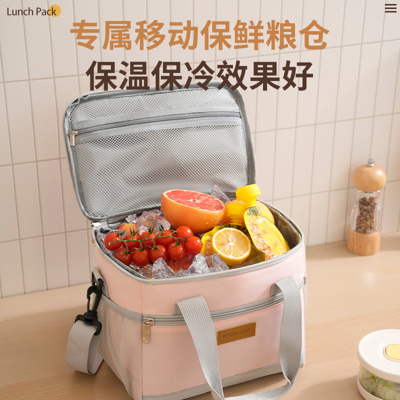 New best-selling hand-held insulated bags, leak-proof ice packs, camping single-shoulder lunch boxes, picnic cold lunch packs detail image 1