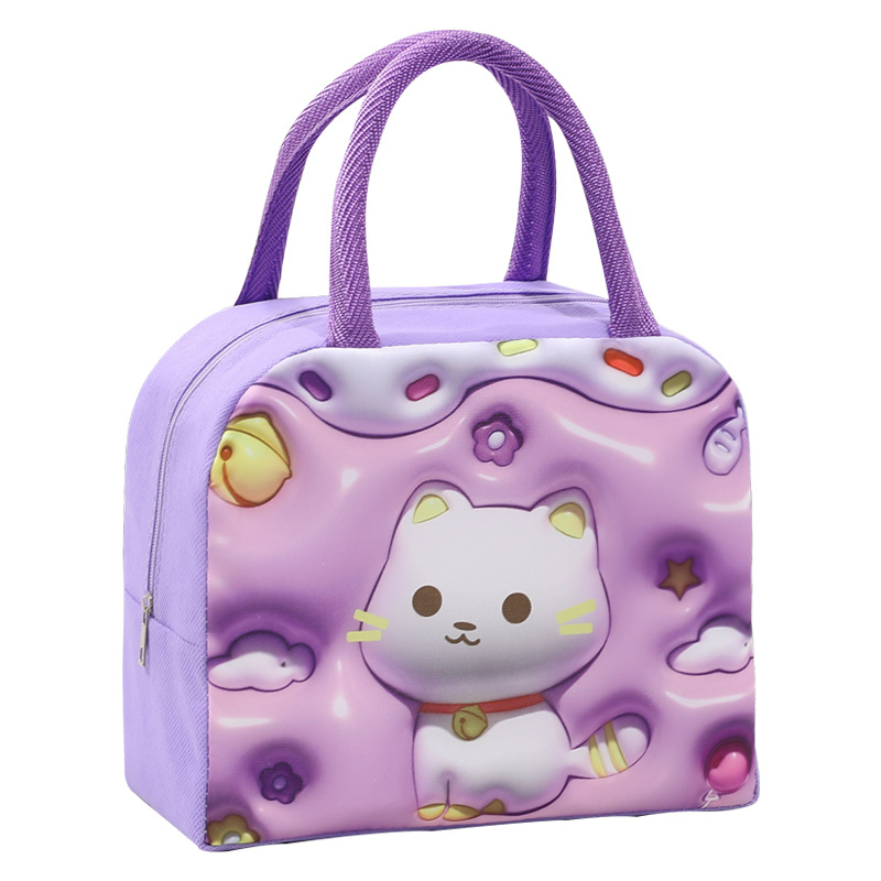 Portable bento bags, insulated bags, lunch box bags, lunch bags with lunch bags, lunch boxes, storage bags, going to work or school, street stalls Application Scenario