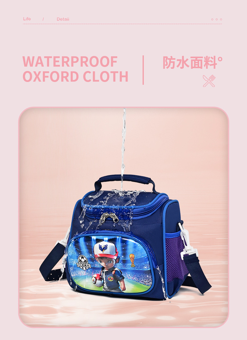 Lunch box bag, insulated bag, bento bag, children's lunch, student cartoon aluminum foil insulated meal bag, lunch box bag detail image 5