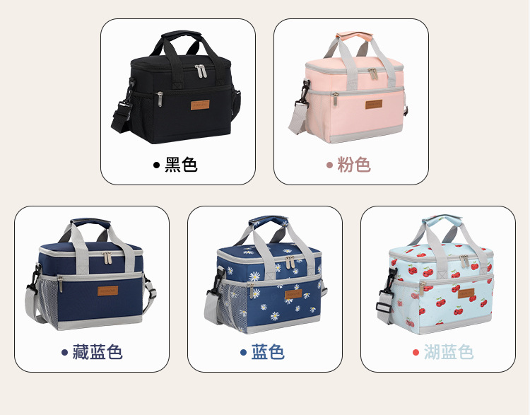 New best-selling hand-held insulated bags, leak-proof ice packs, camping single-shoulder lunch boxes, picnic cold lunch packs detail image 6