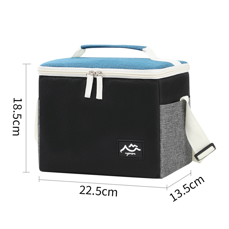 Best-selling color-blocking ice packs, crossbody insulated bags, outdoor camping food preservation and ice preservation bento bags, thick lunch box bags Application Scenario