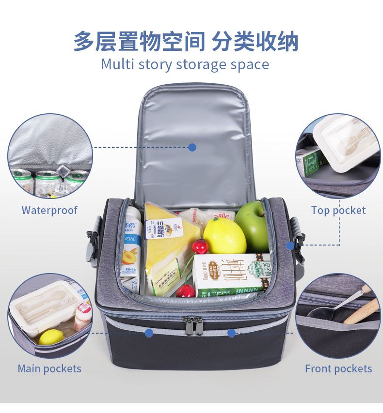 Multi-functional insulated ice packs, picnic bags, portable refrigerated bags, crossbody bags, outdoor tableware, insulated boxes, aluminum foil bags - essential for travel detail image 13