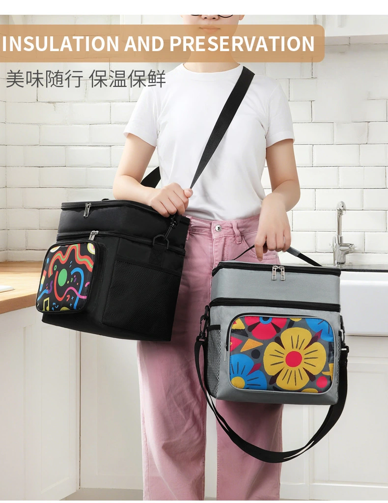 Multi-functional insulated ice packs, picnic bags, portable refrigerated bags, crossbody bags, outdoor tableware storage boxes, insulated boxes, aluminum foil bags detail image 2