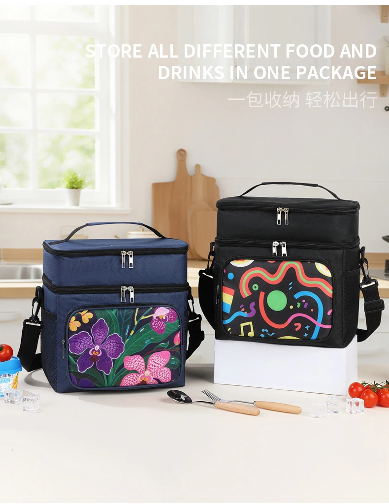 Multi-functional insulated ice packs, picnic bags, portable refrigerated bags, crossbody bags, outdoor tableware storage boxes, insulated boxes, aluminum foil bags detail image 3