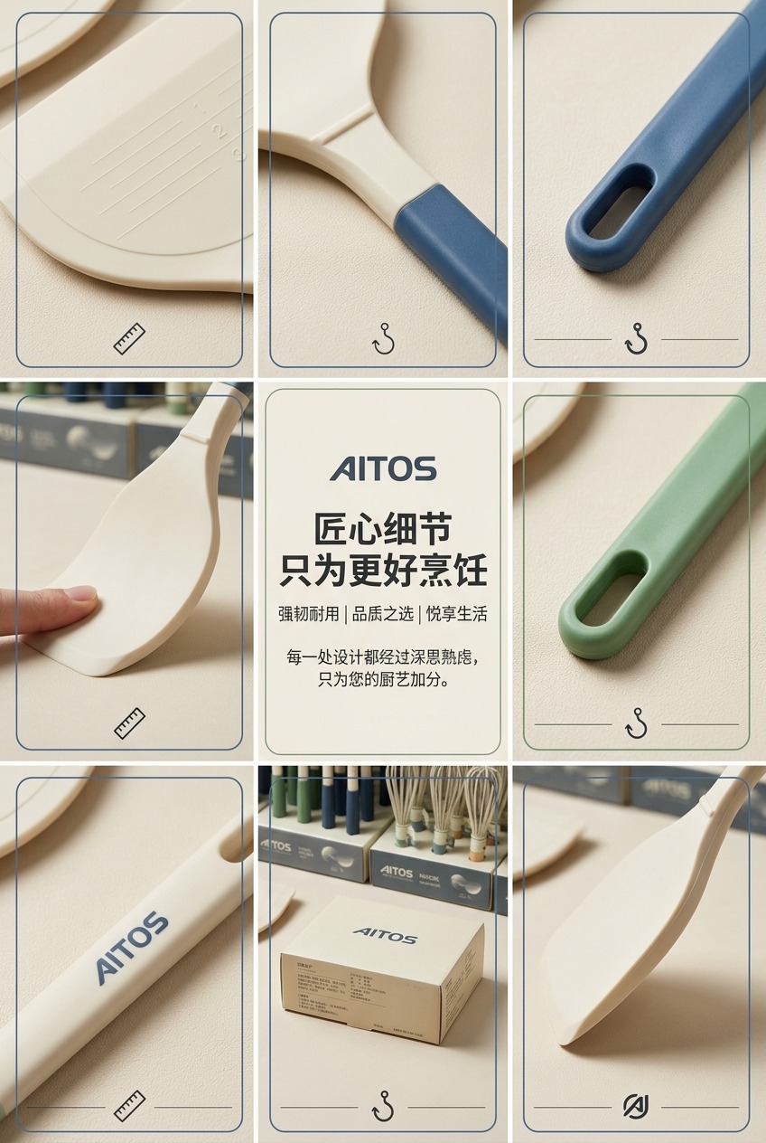 食品级硅胶铲子不粘锅专用锅铲耐高温硅胶铲子护锅家用炒菜铲大铲详情10