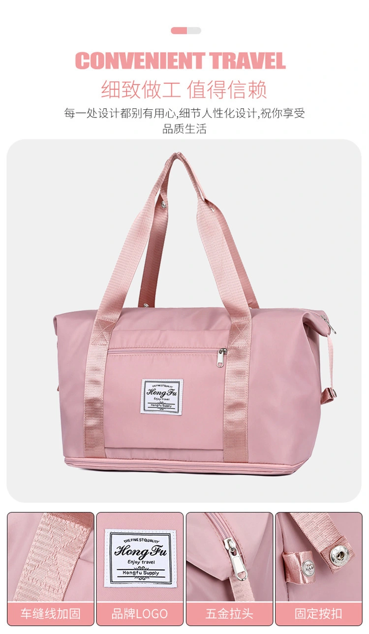 A double-shoulder expandable hand-held luggage bag, a lightweight travel bag for men and women, and a large-capacity multi-functional storage bag detail image 9