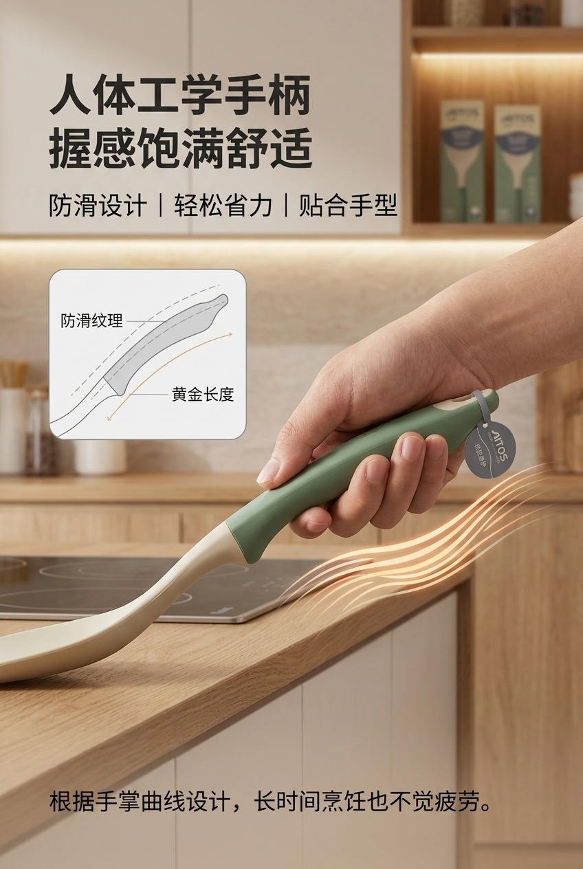 食品级硅胶铲子不粘锅专用锅铲耐高温硅胶铲子护锅家用炒菜铲大铲详情7