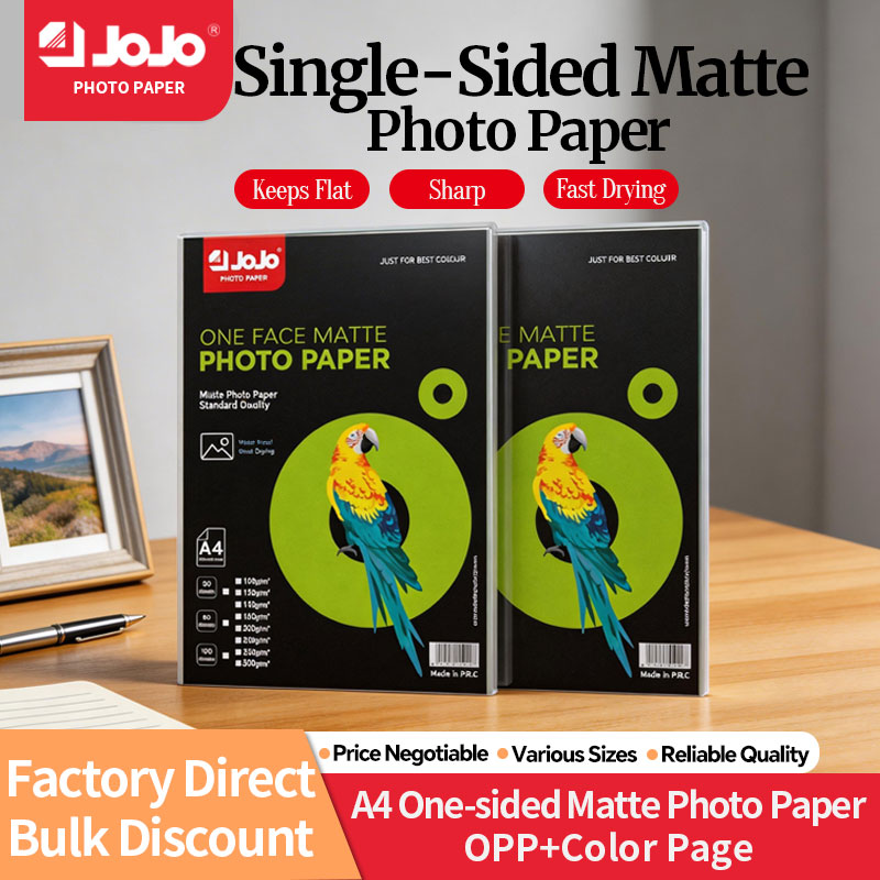 JOJO single-sided matte photo paper A4 inkjet printing photo paper is suitable for printing in photo studios, family photos, and promotional brochures