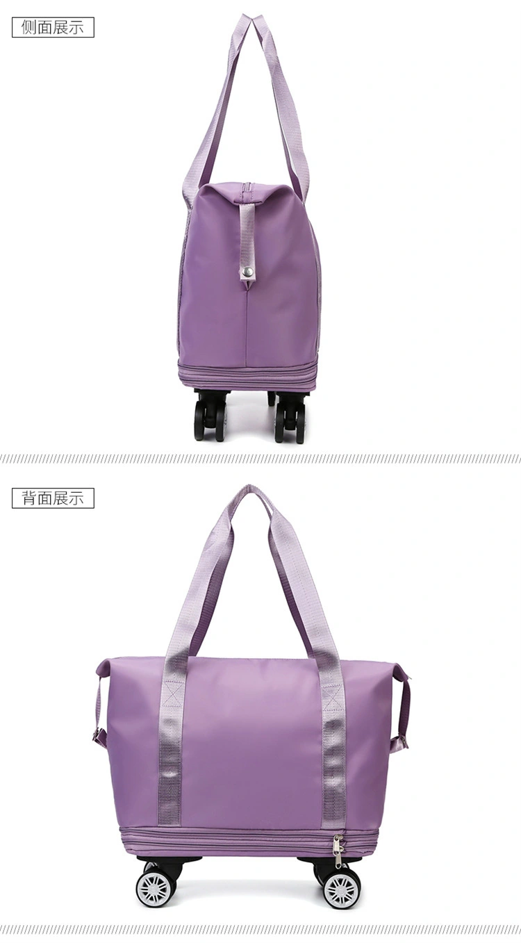 290 travel bag, large-capacity three-layer expandable long and short distance delivery bag, waterproof dry and wet separation detachable universal wheel luggage bag detail image 19