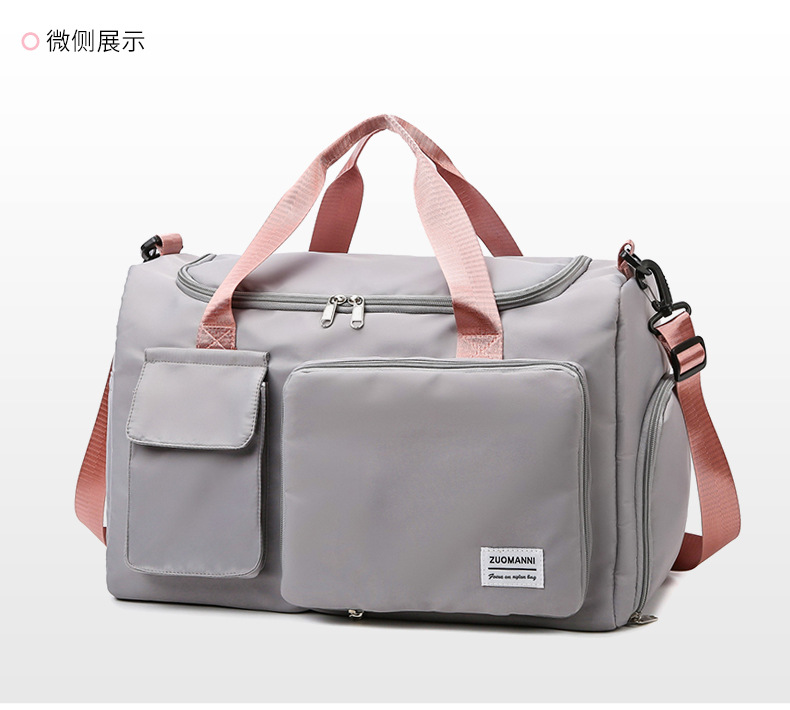 Fitness bags, dry and wet separation swimming training bags, shoe compartment style luggage bags, multi-functional single-shoulder travel bags, sports bags detail image 9