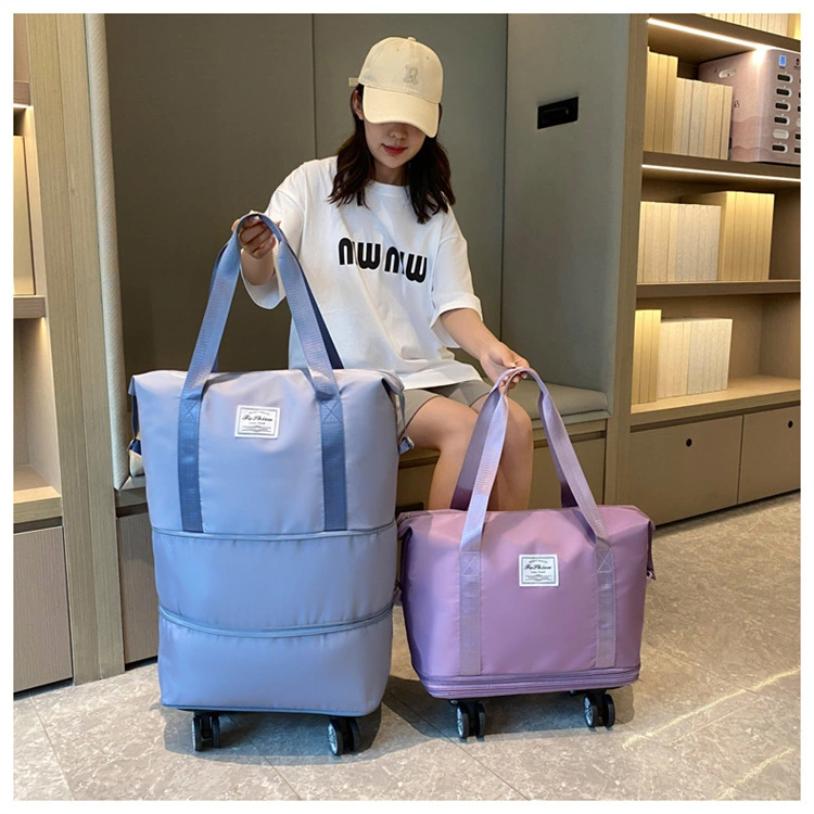 290 travel bag, large-capacity three-layer expandable long and short distance delivery bag, waterproof dry and wet separation detachable universal wheel luggage bag detail image 5