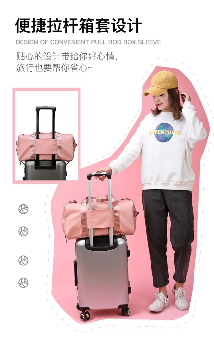 Multi-functional dry-wet separation travel bag, large-capacity luggage bag, sports bag, portable casual bag, suitable for both men and women detail image 10