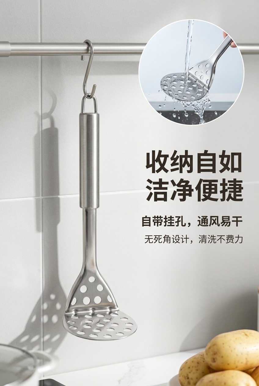 土豆泥压泥器儿童辅食薯压不锈钢捣泥器红薯捣碎器水果压泥器详情6