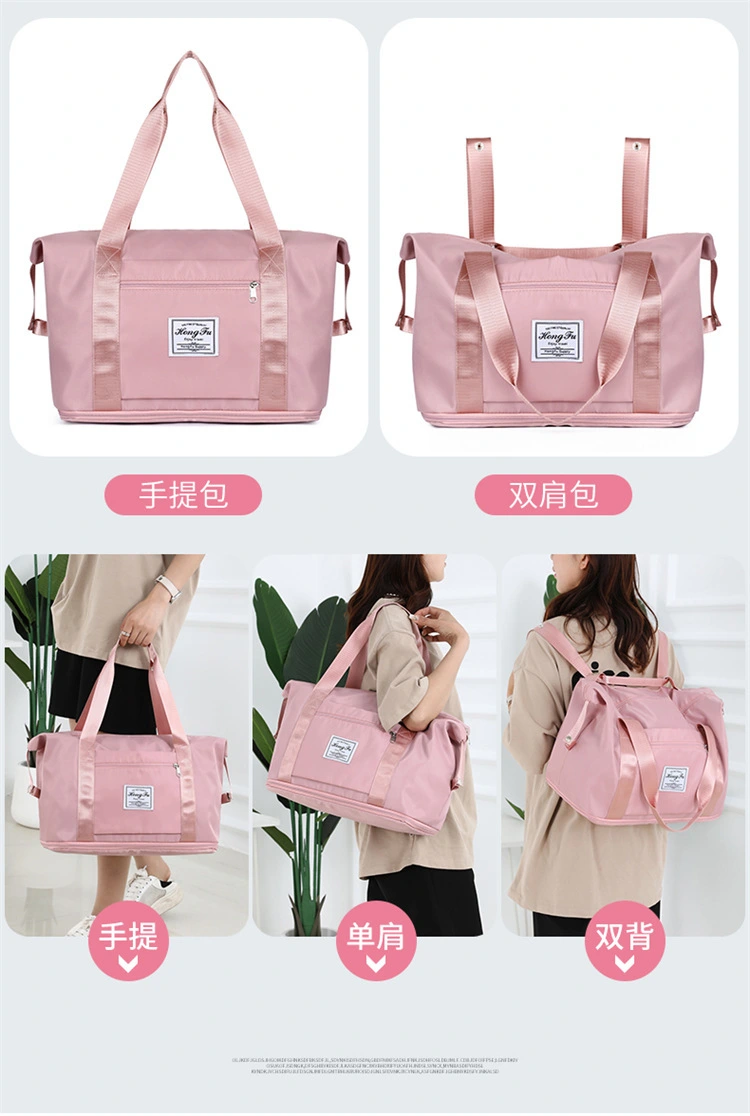 A double-shoulder expandable hand-held luggage bag, a lightweight travel bag for men and women, and a large-capacity multi-functional storage bag detail image 14