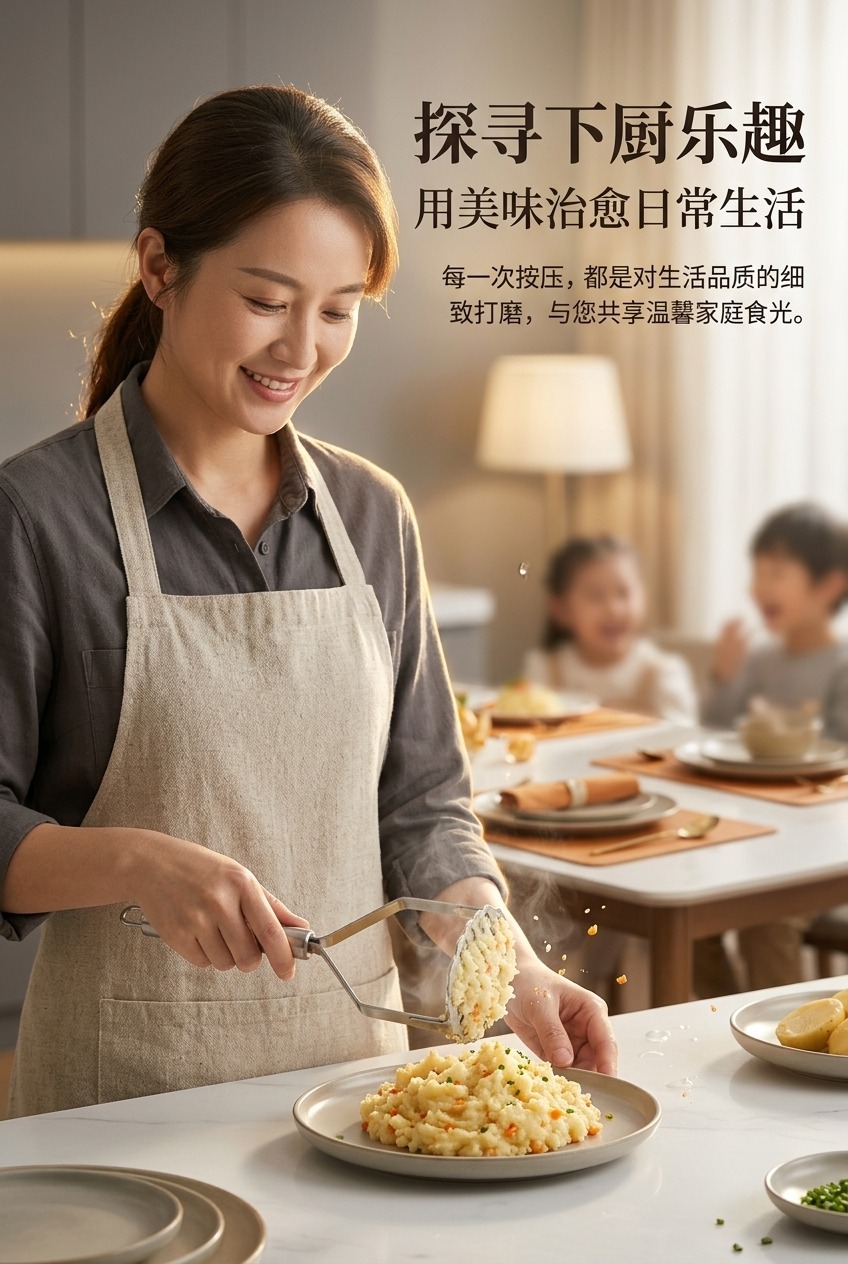 多功能手动料理机不锈钢压泥器蒜泥搅蒜机食品破壁搅拌机厨房必备工具详情9