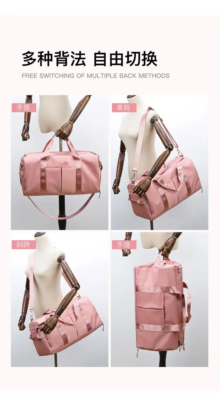 Multi-functional dry-wet separation travel bag, large-capacity luggage bag, sports bag, portable casual bag, suitable for both men and women detail image 9