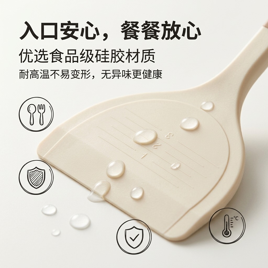不锈钢餐具/孔漏勺/硅胶厨具/厨具/饭勺硅胶产品图