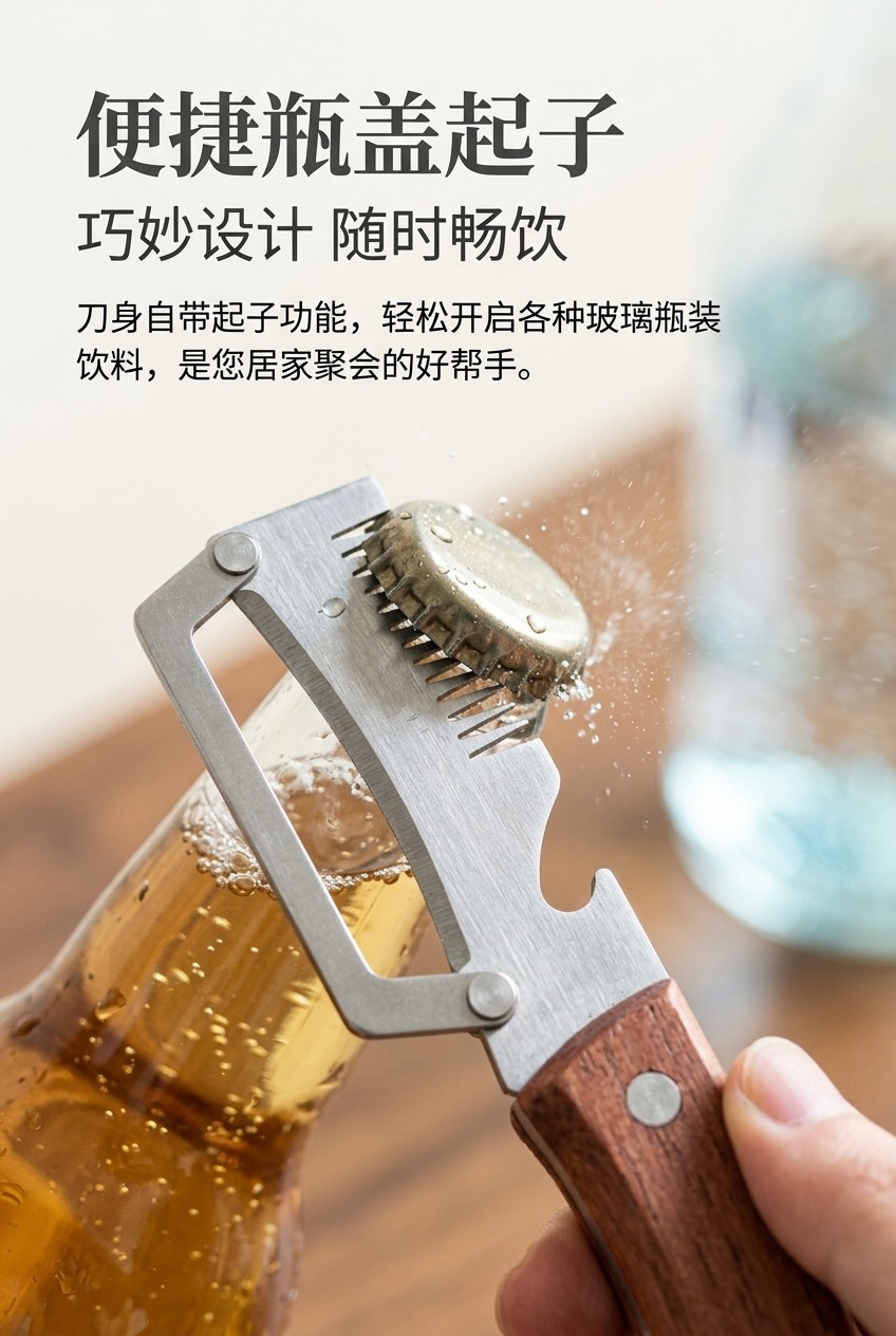 多功能不锈钢削皮刀厨房用品手动削皮器水果蔬菜刃口锋利实用耐用适合日常使用剔鳞详情5
